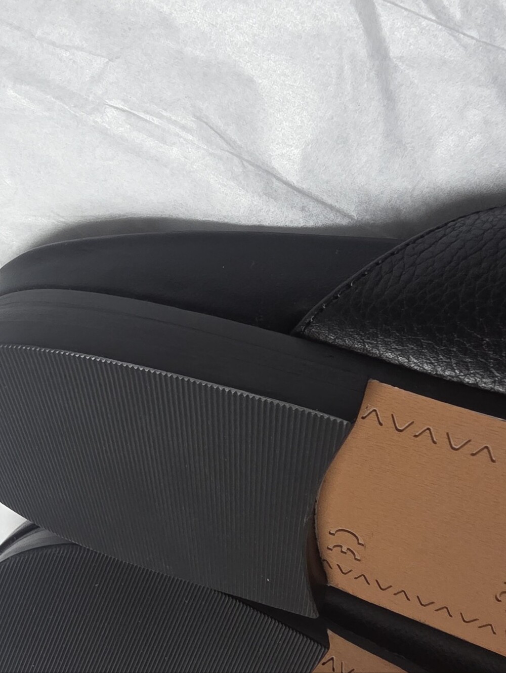 Vionic Black Leather Slip-On Beaded Strap Mules - Picture 7 of 7